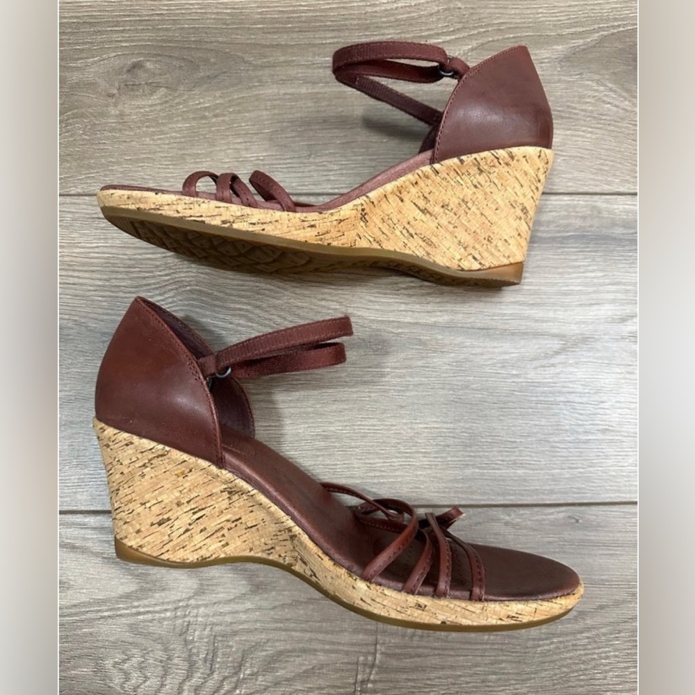 Teva Riviera Brown Strappy Wedge Sandal
